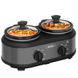 Sunvivi Dual Slow Cooker, 2x1.25Qt