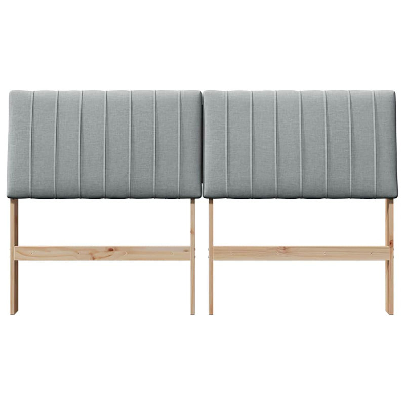 Solid Wood Headboard, Brown, Queen, Light Grey
