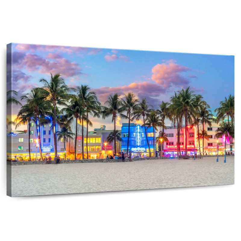 Nicci Ocean Drive Miami Sunset, H 32 po x l 48 po