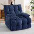 Wide Modern And Soft Touch Fabric Swivel And Glider Power Recliner Chair With USB Port (Set Of 2)