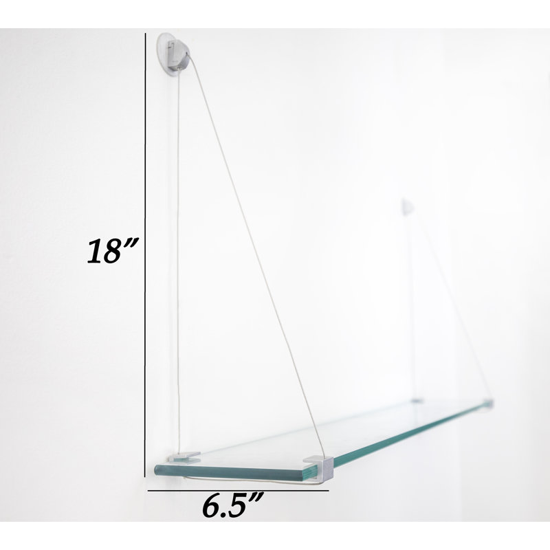 Bracket Shelf, Chrome, 16" H x 72" W x 8" D