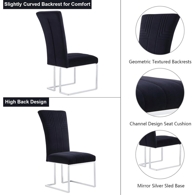 Chaise d'appoint en velours Karinna