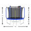 Trampoline 8FT avec panier de basketball, trampoline d'extérieur renforcé de type ASTM avec filet d'enclos