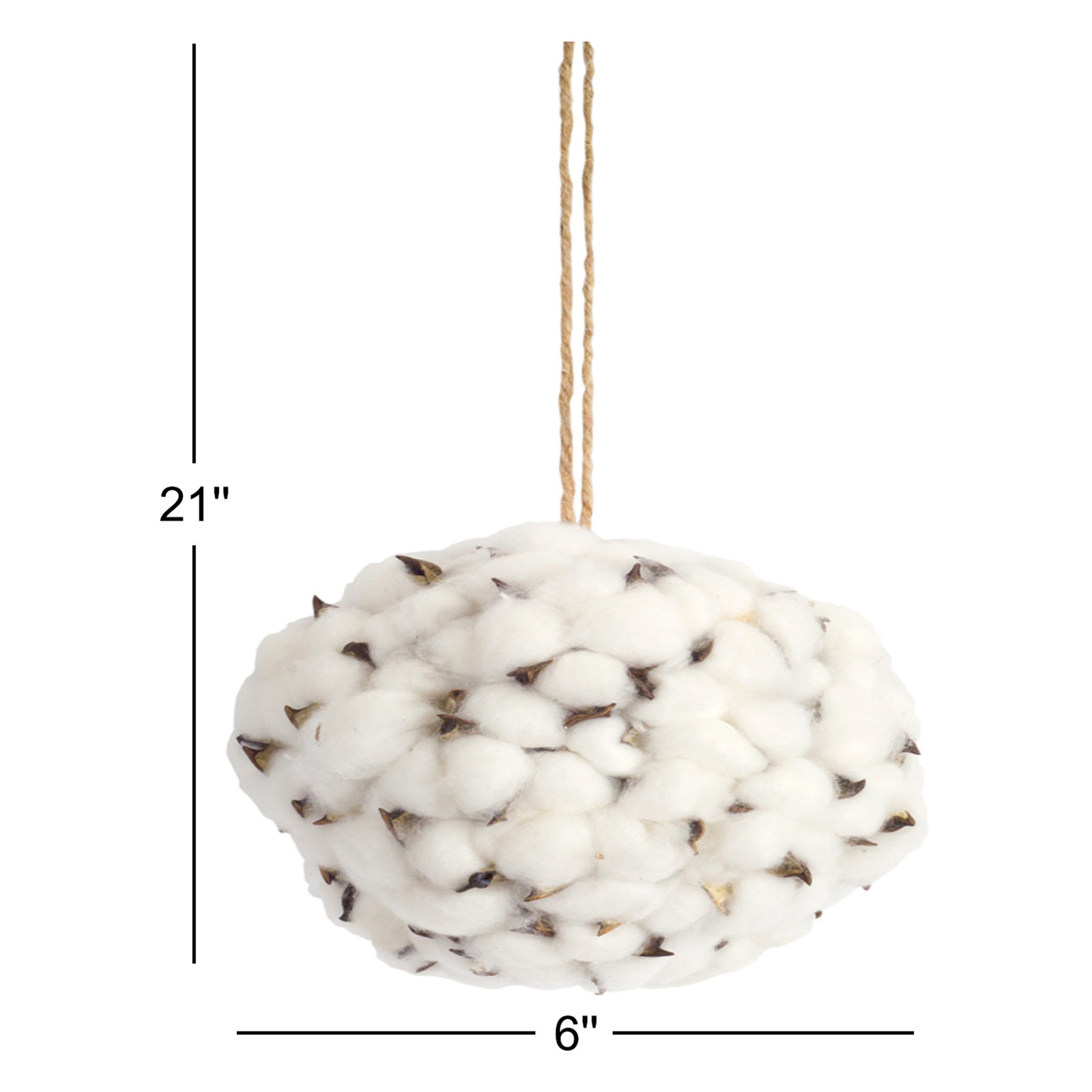 The Holiday Aisle® 21" Cotton Bauble