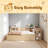 Daybed With Trundle,Wood Daybed Frame With Storage Drawers,Side Shelves And Desk-272194870-272194866