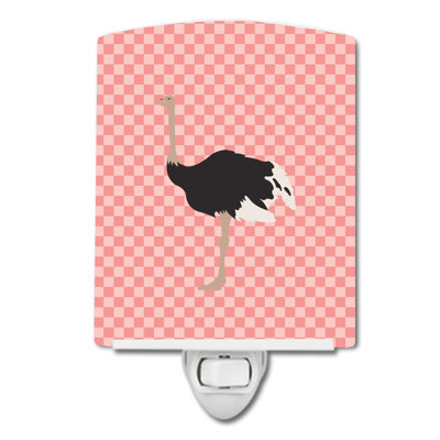 Common Ostrich Check Ceramic Night Light