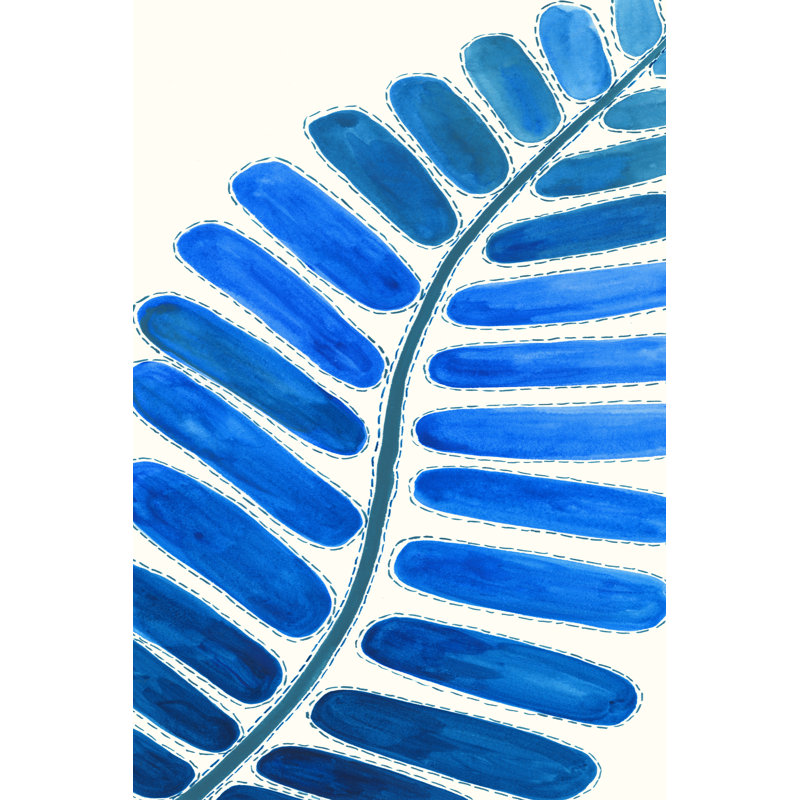 Mod Leaf Motif I by Regina Moore - Wrapped Canvas Painting, 46cm H x 30cm W