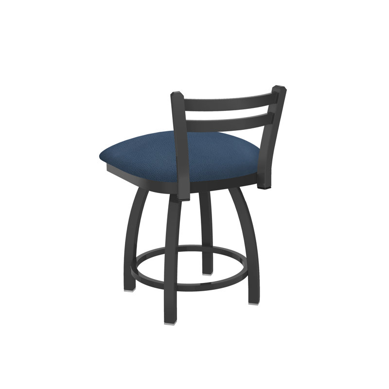 Tabouret de coiffeuse en métal Jackie, Étain, Vinyle - Rein Bay