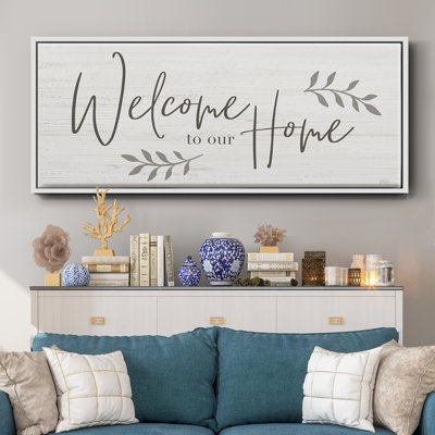 Welcome To Our Home- Framed Canvas