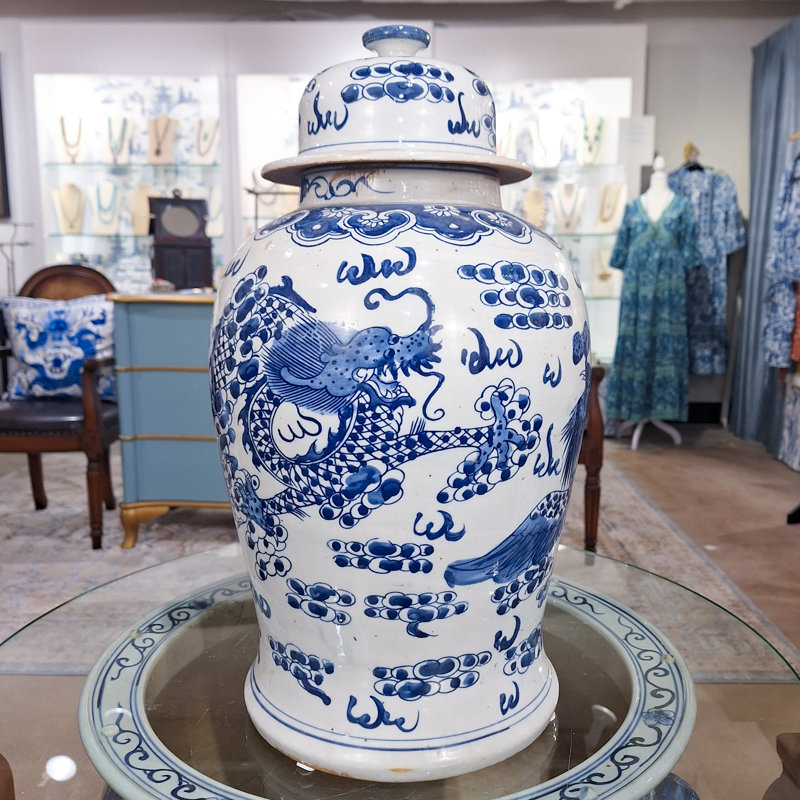 Handmade Porcelain China Ginger Jar