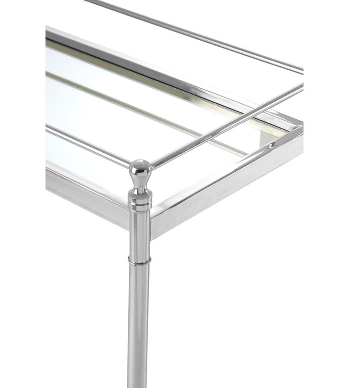 120cm Glass Top Console Table