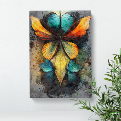 Butterflies In Watercolour No.2 - Wrapped Canvas