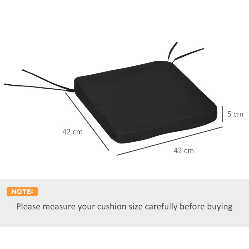 Outdoor Seat Cushion Set, Black