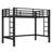 Twin Size Size Metal Loft Bed with Ladder & Guardrails, Black, Space-Saving & Durable-193405425