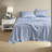 Floral Queen Bedding Sets, Soft Polyester Comforter With Microfiber Sheets, Blue Design
