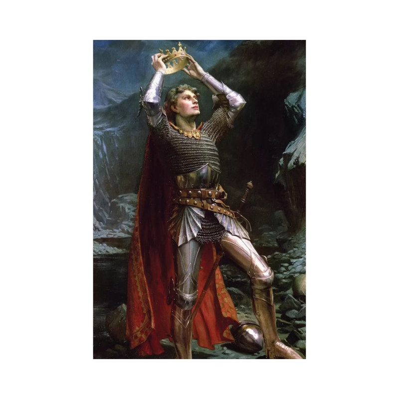 King Arthur, 1903 by Charles Ernest Butler - Wrapped Canvas Painting, 30.48cm H x 20.32cm W  x 1.91cm D