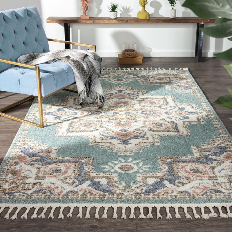 Tapis à motif médaillon Southwestern, Rectangle 8 pi x 10 pi