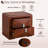 Orion Mid-Century Modern Wood Nightstand With Diamond-Pattern Drawers And Silver Accents-116484474-130178408
