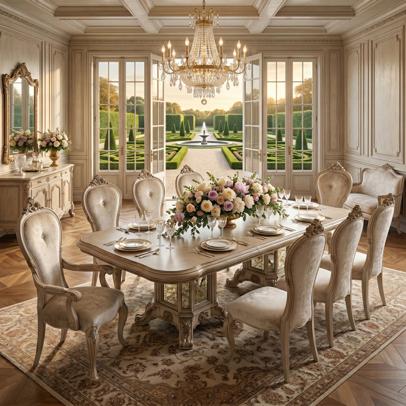 Platine Royale 9-Piece Extendable Dining Set