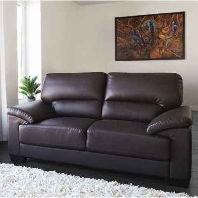 2 Seater Faux Leather Loveseat