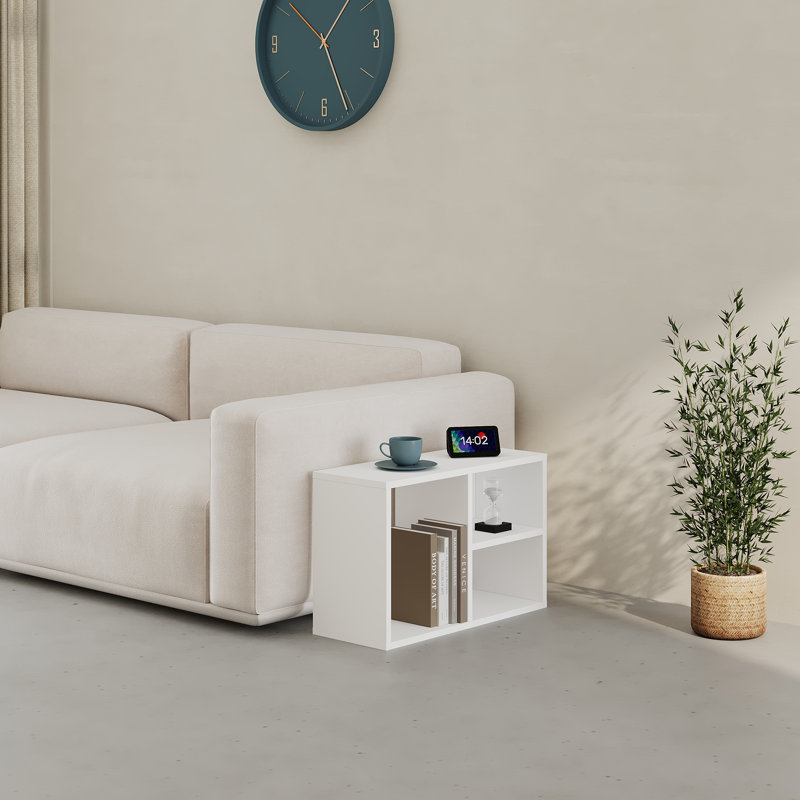 Sereta Big Low Bookcase Versatile Modular Display Unit for Stylish Storage, White