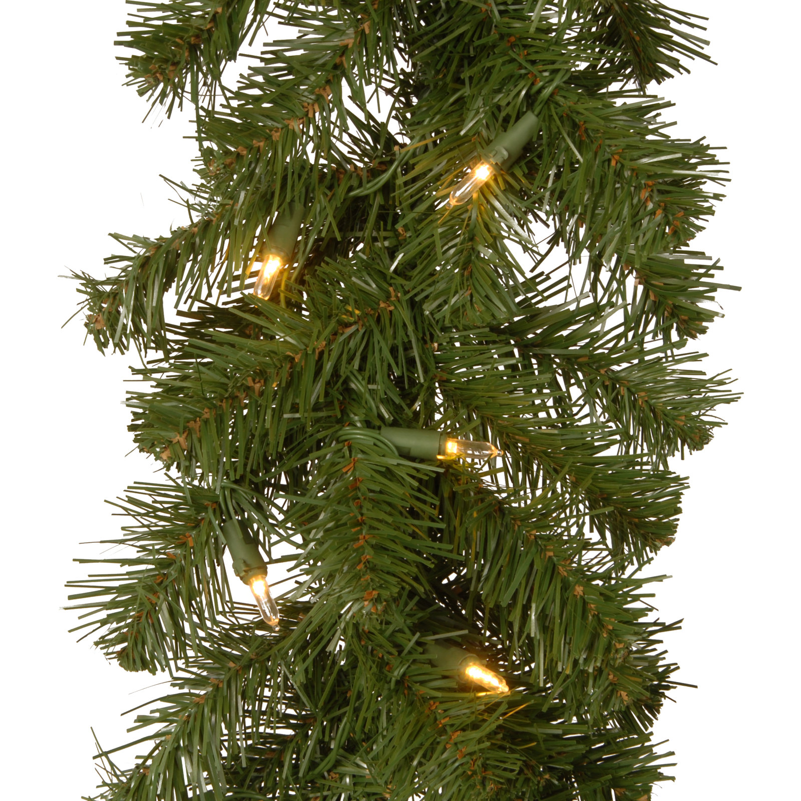 The Holiday Aisle® 9ft. North Valley Spruce Garland with Dual Color LED Lights