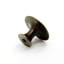 Worn Brass Round "Bari" Cabinet Knob