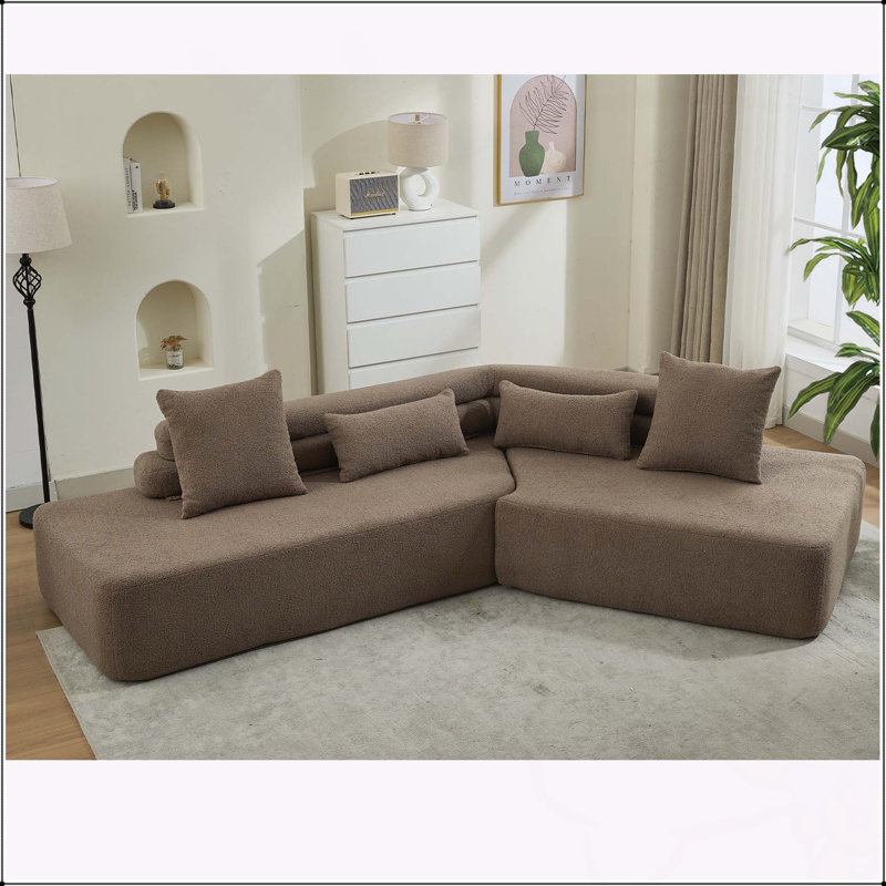 Canapé modulaire Boneless Minimalist, Brun