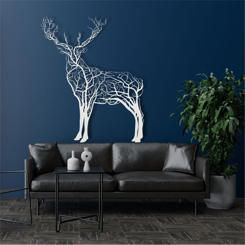 Rustic Wall Decor, 80cm H x 100cm W x 2cm D, White