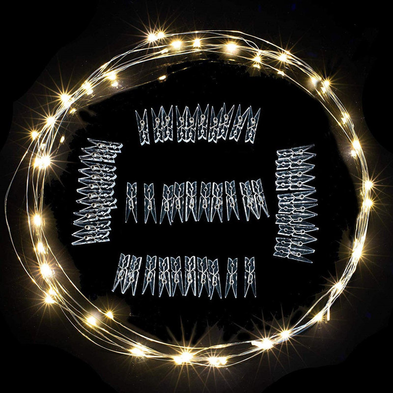 Indoor 50 - Bulb 197'' Battery Powered LED Fairy String Light
