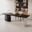 Bureau rectangulaire noir massif + bois manufacturé + acrylique-1810521548-1810521554