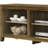 Benito Knotty Oak 70"W TV Stand With Open Shelves And Cable Management-744810571