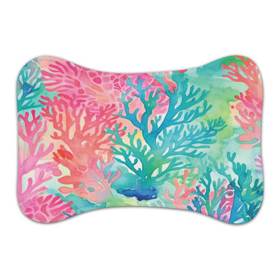 Watercolor Paradise - 1 Piece Bone Shape Feeding Mat