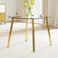 Table ronde moderne et simple en verre trempé transparent-1287087469
