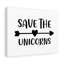 Save The Unicorns - Wrapped Canvas Print-1973081044