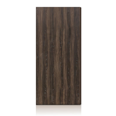 30 in. x 80 in. Walnut Texture Flush Hollow Core Composite Interior Door Slab