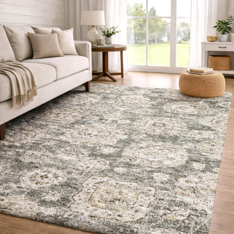 Tapis à poil long de qualité supérieure lavable à la machine ADS634, Taupe, 8' x 10'