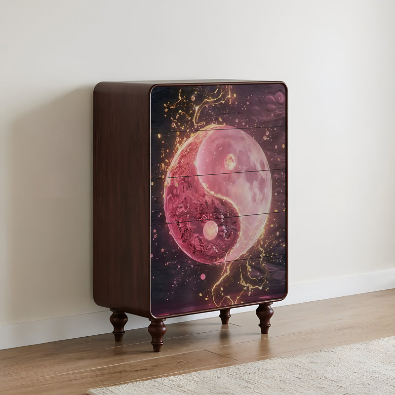 Armoire décorative à cinq tiroirs
