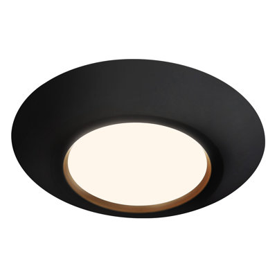 Weylo 5-in Black dimmable LED Flush Mount