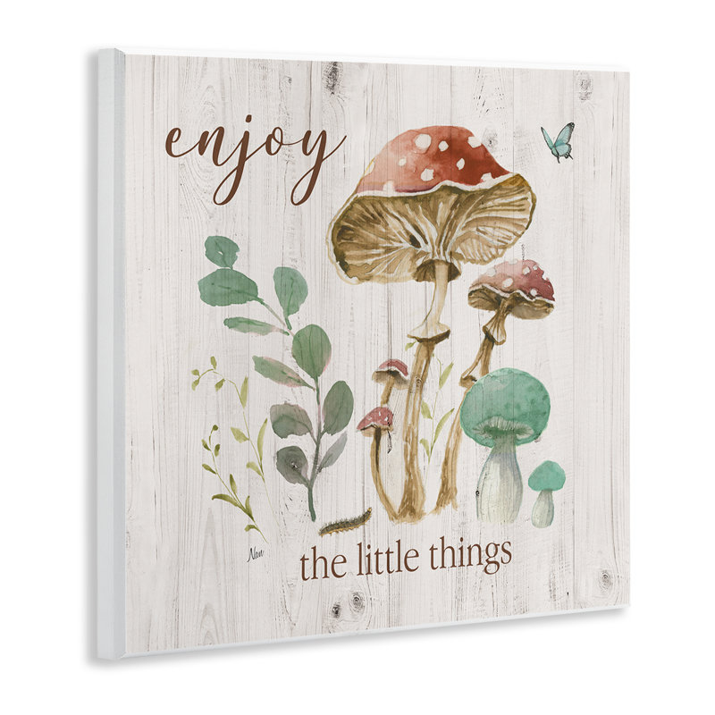 «Enjoy Little Things», art mural sur bois par Nan