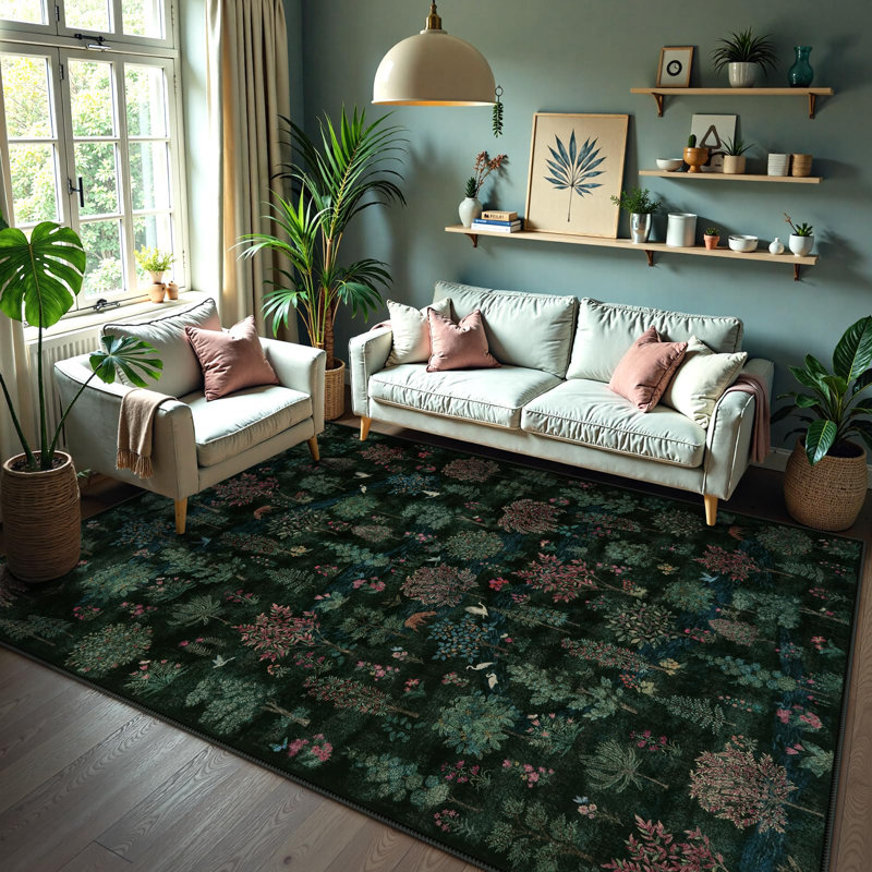 Tapis lavable Kaldi Lohome Forest, Rectangulaire 8 pi x 10 pi