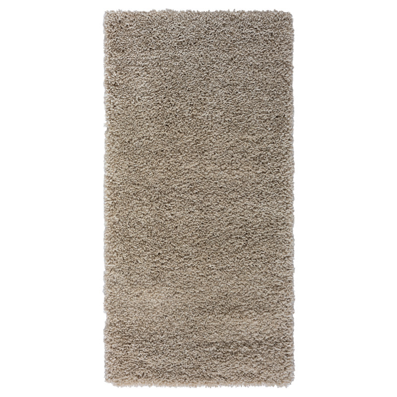 Shaggy Lush Beige Rug, Rectangle 70 x 140cm