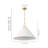 Lunessa 1-Light White Fabric Cone Shade Pendant Light
