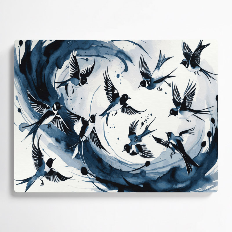 Art mural oiseaux en métal vert Willie Wagtail, H 8 po x l 10 po