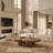 Modern Cloud-Shaped Walnut Coffee Table, 48.4 Inch, for Living Room or Home Office-1269163503