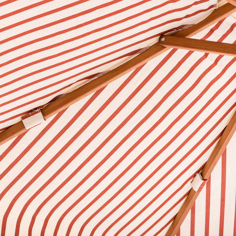 Market 84'' W Umbrella, Red/White Striped