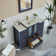 Arroyos 48'' Single Bathroom Vanity with Ceramic Top with Mirror