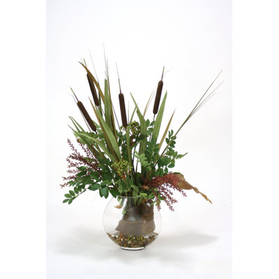 Polysilk Mixed Assortment Arrangement in Vase