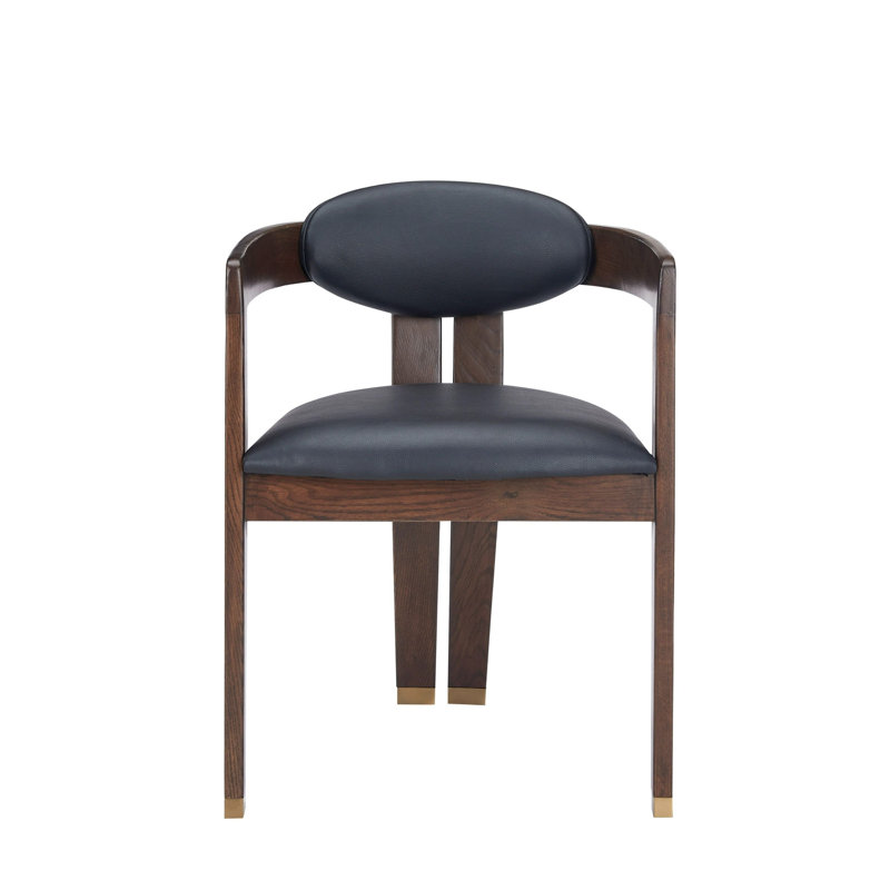 Fauteuil en similicuir H 19,5 po Lulani