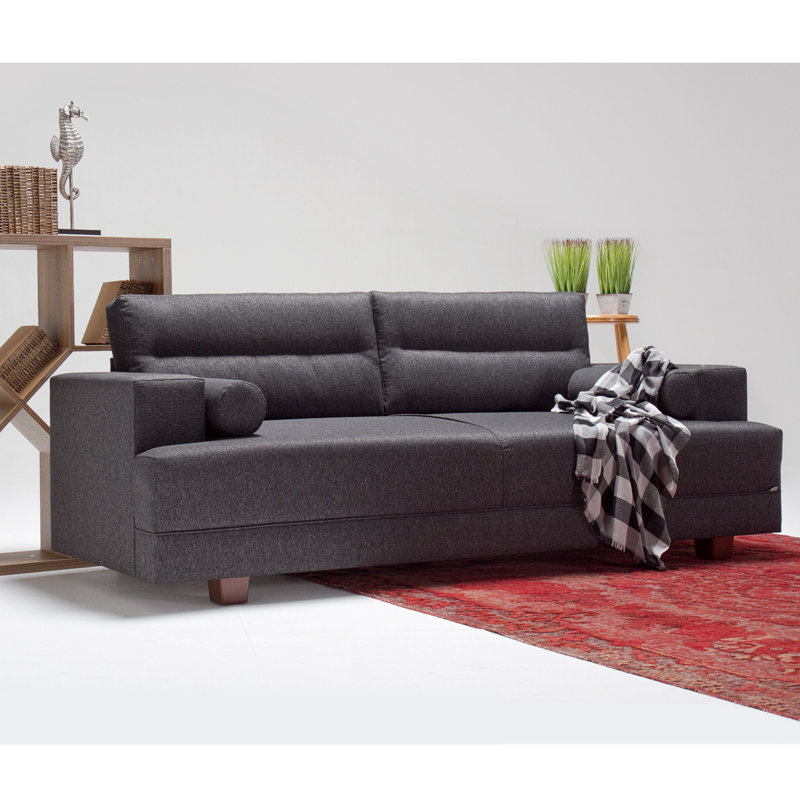 Canapé rembourré 82,7 po Hamera, 100 % polyester gris